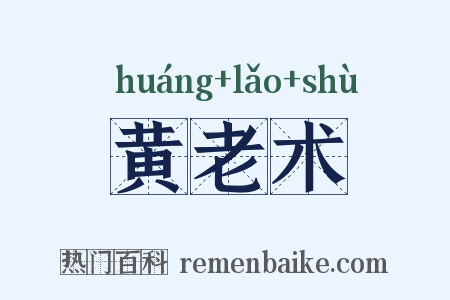 黄老术是什么意思的图片